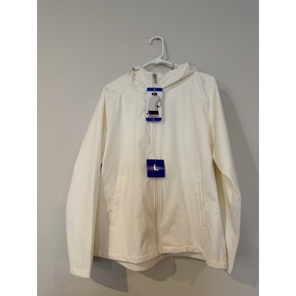 32° Heat Brand Zip Up White Jacket Women Women's Size Large